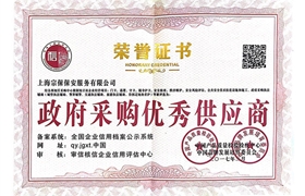 政府采購優(yōu)秀供應(yīng)商榮譽證書