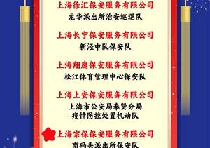 宗保公司榮獲上海市保安服務(wù)行業(yè)協(xié)會“忠誠衛(wèi)士”評選表彰